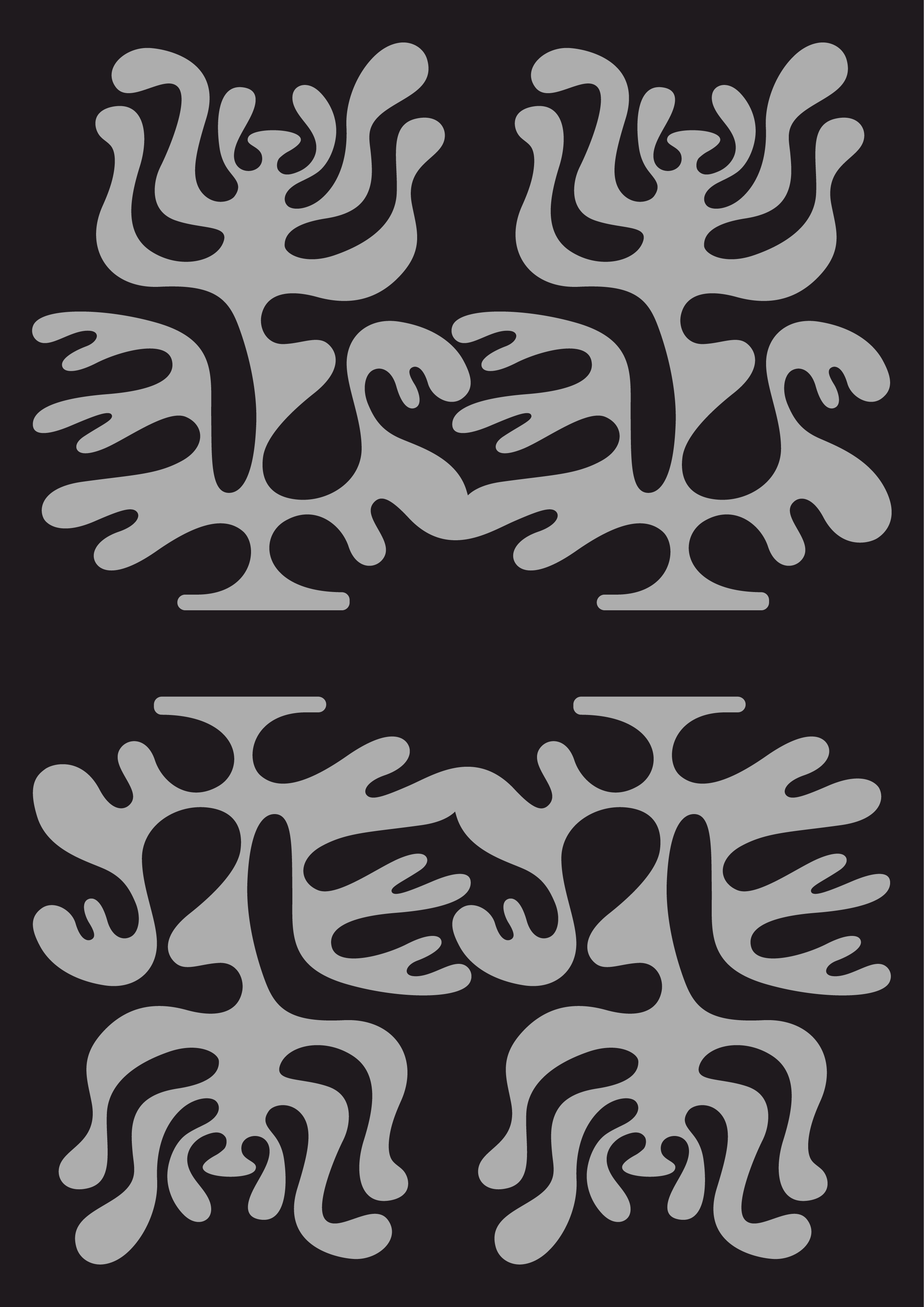 "Dancing Flower"(Black) by 1w_documenta