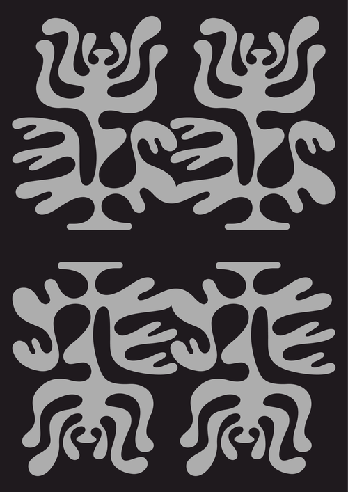 "Dancing Flower"(Black) by 1w_documenta